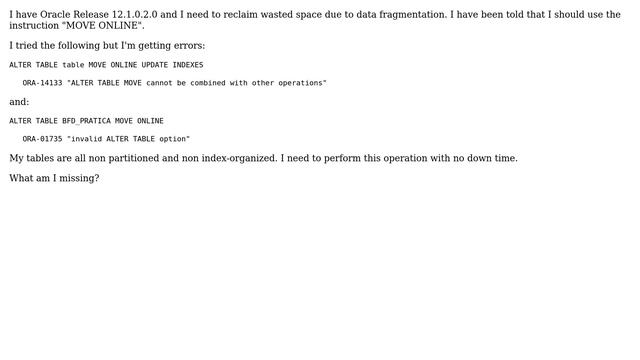 Databases: Oracle move online смотреть онлайн
