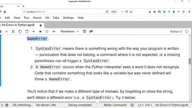 Python Tutorial Part-04 | Types of Errors in Python смотреть онлайн