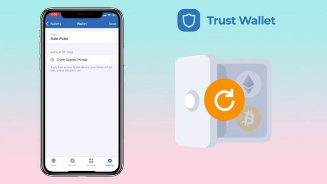 How to RETRIEVE your “Secret Recovery Phrase” on Trust Wallet | Crypto App Tutorial смотреть онлайн