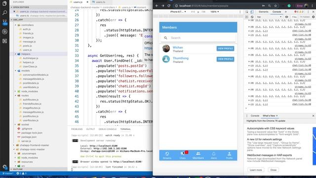 Chat app, Ionic, Cordova, Angular, MongoDB, Socket.io, Express, Node Server смотреть онлайн