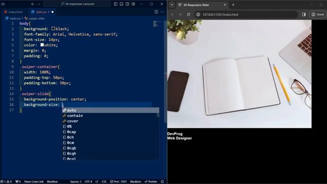How to make Responsive Slider using HTML CSS & JavaScript : SwiperJs смотреть онлайн