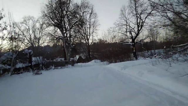 Аркуль, вечерняя прогулка в январе смотреть онлайн