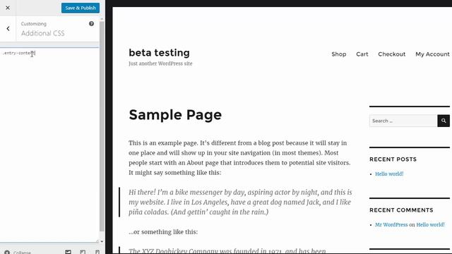 Custom CSS in WordPress 4.7 смотреть онлайн