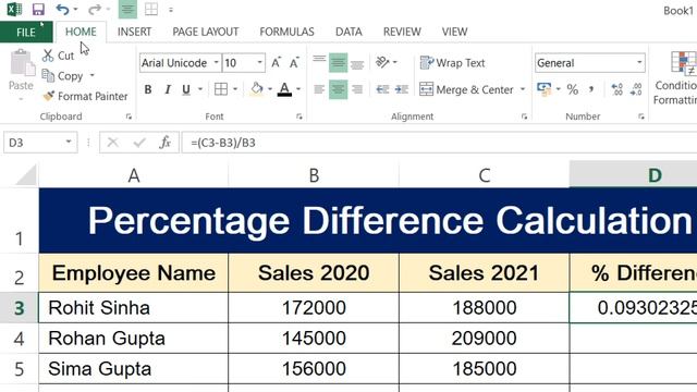 How to Calculate Percentage Difference in Microsoft Excel | Calculate Percentage in MS Excel смотреть онлайн