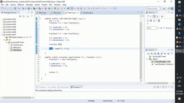 2020 03 12 Java Online Training Module 02, Webinar 03 смотреть онлайн