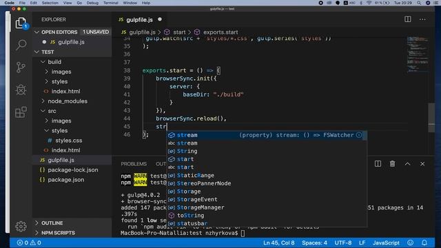 Gulp. Как ускорить верстку? Установка Gulp 4 gulp-browsersync. Урок 5 смотреть онлайн