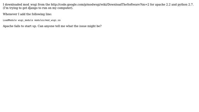 Installing mod_wsgi on WAMP server running on Windows 7 смотреть онлайн