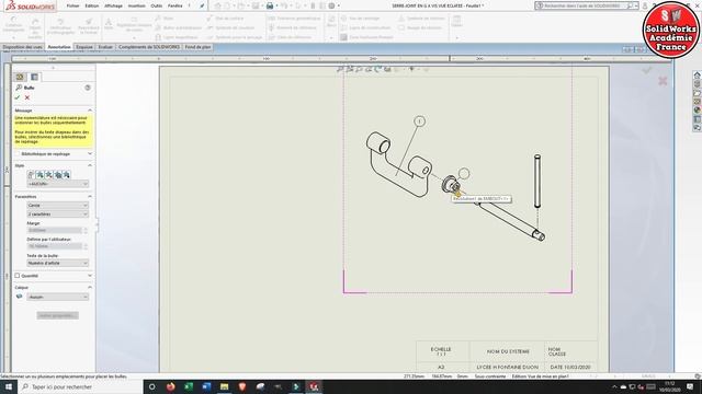 TUTO SOLIDWORKS #095 Comment réaliser une mise en plan en vue éclatée смотреть онлайн