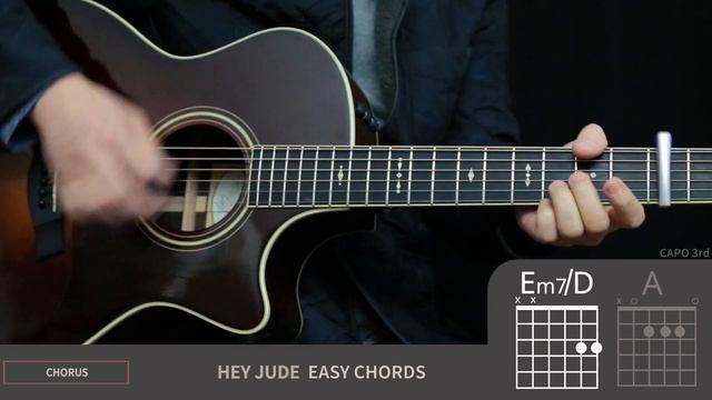 Hey Jude Easy Guitar Tutorial Chords ㅣ헤이쥬드 쉬운 기타악보 코드 타브 레슨 비틀즈 커버 Beatles Cover Lesson смотреть онлайн