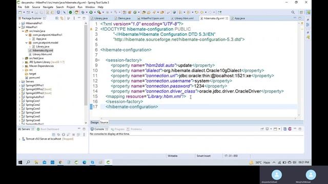 Hibernate : First program using .xml and annotaions смотреть онлайн