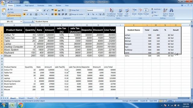 Format Painter || Excel Me Format Painter Ka Use Kese Kare || How To Use Fromat Painter in Excel смотреть онлайн