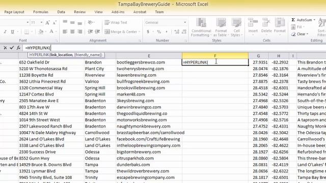 Turn a column of text URLs into Active Hyperlinks in Excel смотреть онлайн