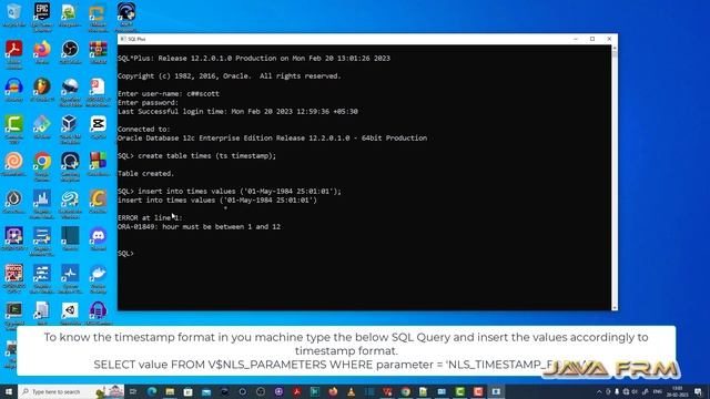 ORA-01849: hour must be between 1 and 12 - Oracle Database 12c Error Messages смотреть онлайн