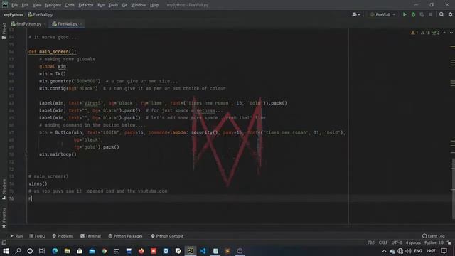 #2 How to make Login System using Python(Tkinter){Using a virus}....!!! смотреть онлайн