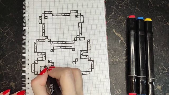 Как нарисовать по клеточкам желейного медведя ВАЛЕРУ смотреть онлайн
