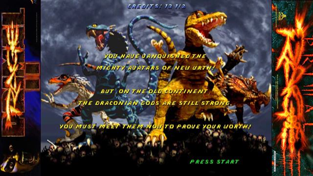 Primal Rage 2 Arik / Sauron Gameplay Full Playthrough - PR2 UPDATED Mame4Rage2 V0.4R1 1080p смотреть онлайн
