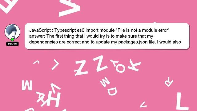 JavaScript : Typescript es6 import module "File is not a module error" смотреть онлайн