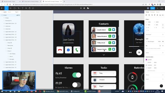 COMO DISEÑAR LA INTERFACE DE UN SMARTWATCH EN FIGMA "MODO AGILE" смотреть онлайн