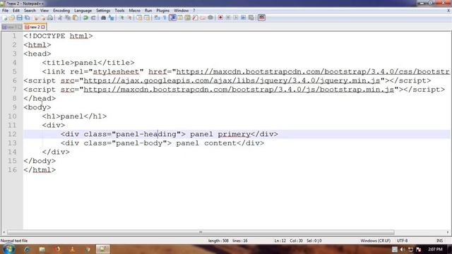 How To Learn Bootstrap Panel || PROFESSIONAL CODE