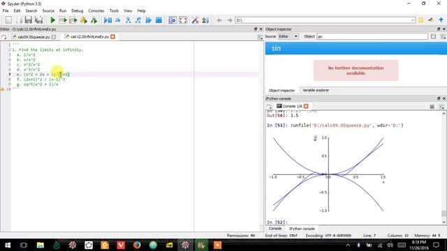 23.0.0 Limits at Infinity Solutions, Calc with Python смотреть онлайн