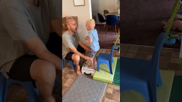 Ollie Doing Exercises On The Galileo Vibration Plate. (4YO:Cerebral Palsy CTNNB1- 2021.)