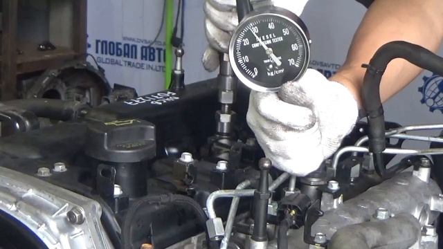 Проверка компрессии двигателя D4CB F071277 Grand Starex 174л.с. 2012Euro IV смотреть онлайн