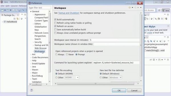 자바강좌 – 이클립스설정 파일 UTF-8 잠자리채널 jamjalee java programming tutorial