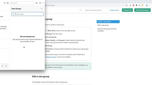 How to CREATE A USER GROUP in SLACK? смотреть онлайн