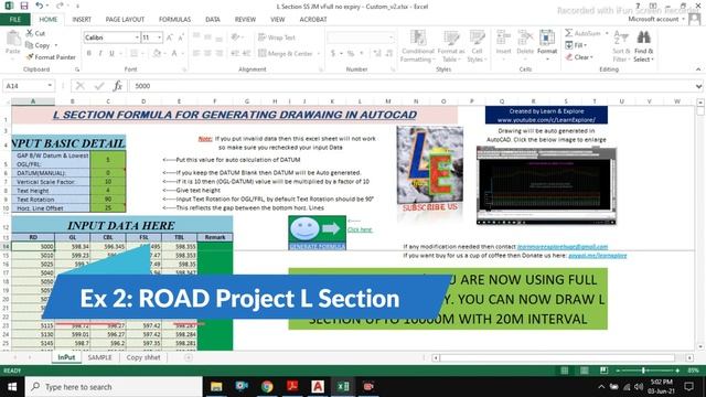 Long Section Excel Program | Excel to AutoCAD | Learn & Explore смотреть онлайн