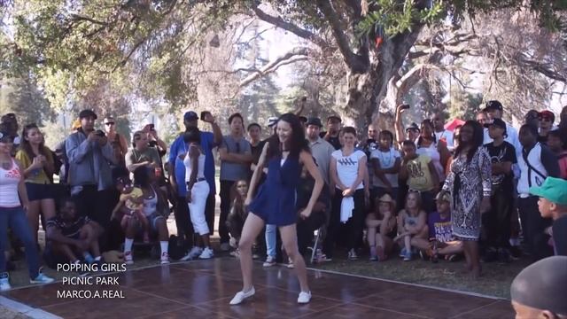 Chicks Dancing Popping at a Picnic - Battle Dance смотреть онлайн