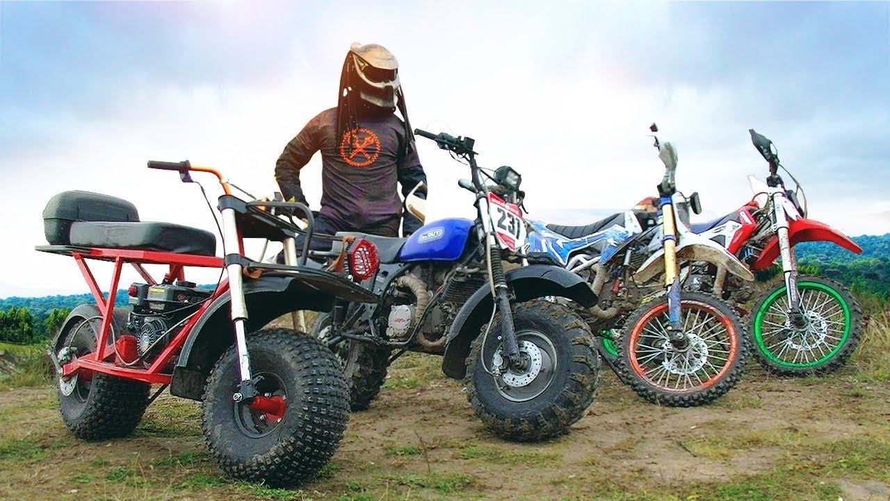 Битва доступных мотовездеходов: SR-21, Скаут и два питбайка! смотреть онлайн