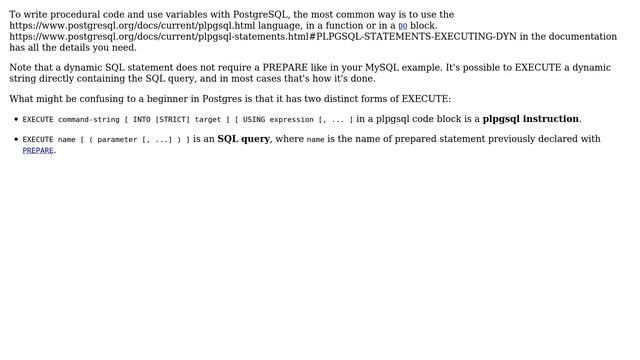 Databases: Preparing query in postgreSQL with variable table name? (2 Solutions!!) смотреть онлайн