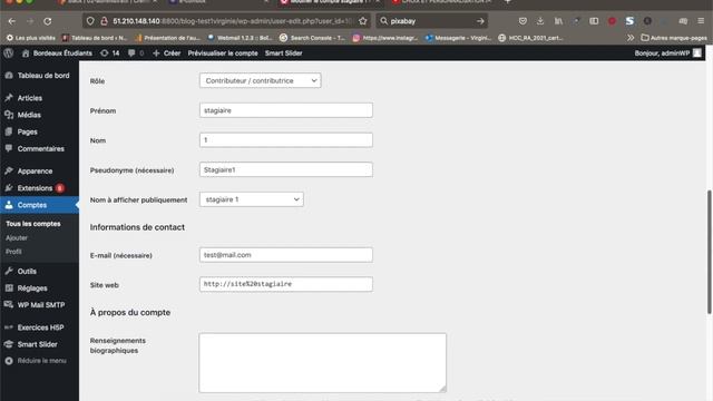 Création et gestion des comptes utilisateurs sur Wordpress.org смотреть онлайн