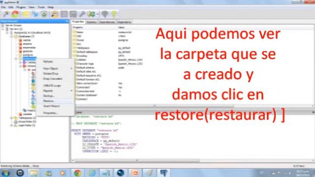 Restauracion en postgreSQL 9.0 смотреть онлайн