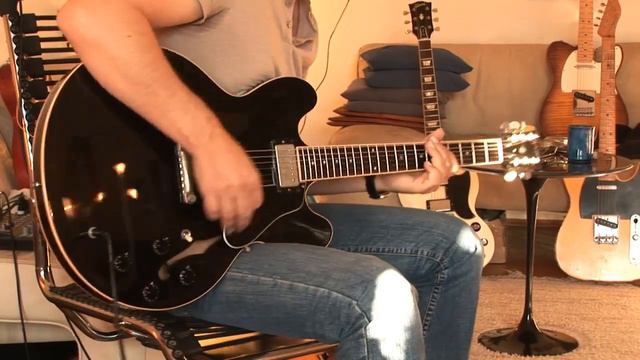 1990 Gibson ES-335 Dot Reissue, black смотреть онлайн