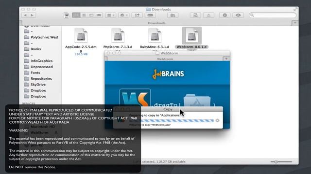 Installing WebStorm (Mac) смотреть онлайн