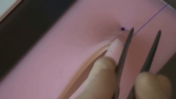 Простой линейный обвивной шов