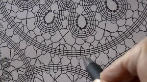 Воротник брюггским кружевом крючком. Часть 3.