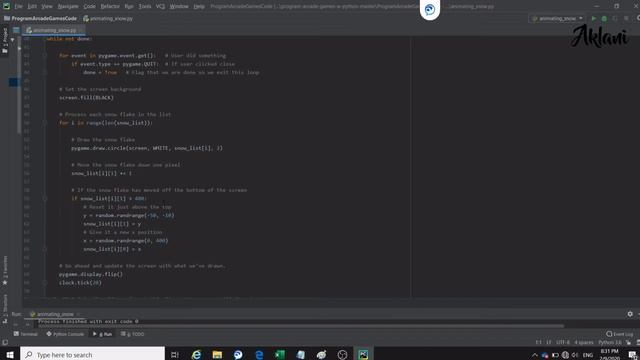 Python Pygame - Animation Snow смотреть онлайн