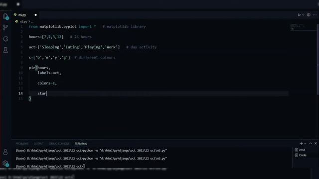 Python Pie Plot Day Activities | source code is in description смотреть онлайн