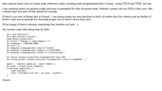 Drupal: References by title (not nid) while creating nodes via PHP code (2 Solutions!!) смотреть онлайн