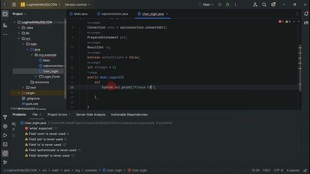 IntelliJ IDEA with MySQL: Userlogin with MySQL Server Database (Console) non-GUI - w/ 3 Attempts смотреть онлайн