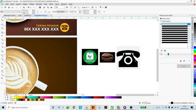 Belajar desain coreldraw cara membuat banner CAFE смотреть онлайн
