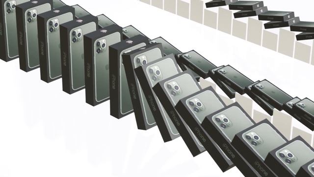 Domino Effect of 1000 Iphone Boxes смотреть онлайн