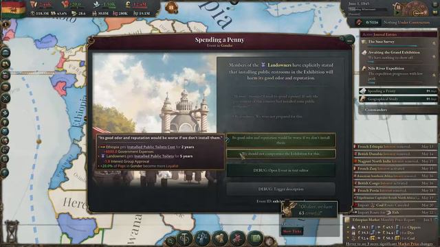 Victoria 3 Ethiopia Console Command Gameplay Pt 10