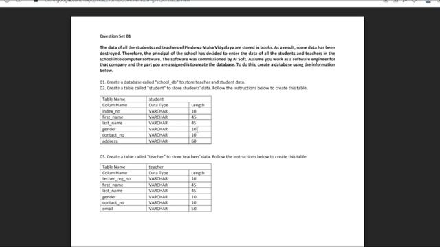 Database Task 1 | Java Institute смотреть онлайн