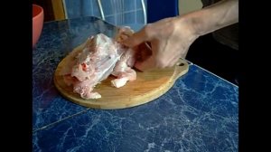Разделка курицы на фарш.