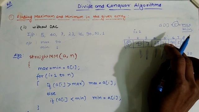 Analysis of Algorithm to find Maximum and Minimum element from an Array-Part -1 смотреть онлайн