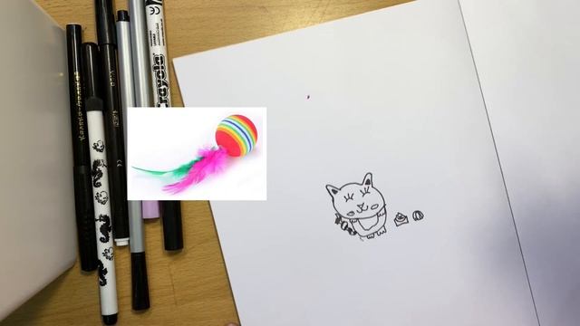Рисуем котика the Cat Маня рисует вместе с детьми веселые рисунки смотреть онлайн