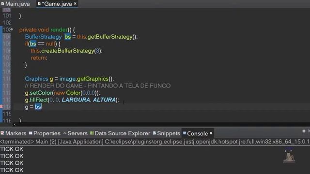 JavaGames2D #7 -Renderizando um texto смотреть онлайн